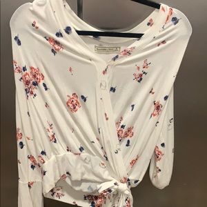 Long floral sleeve shirt